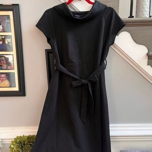 GAP Maternity Black Cowl Neck Cap Sleeve Belted Dress sz XS EYC